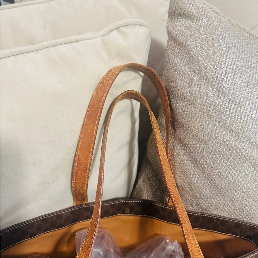 Celine Macadame Brown and Tan Tote Bag with Monogram Canvas - Picture 3 of 8